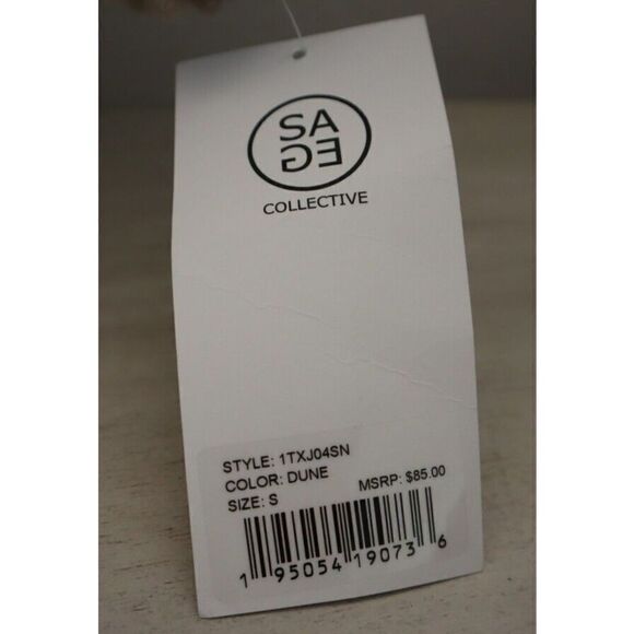 Sage Collective 1TXJ04SN Womens Sz S Brown/Cream Sage Sherpa Pullover Jacket $85 - Picture 3 of 6